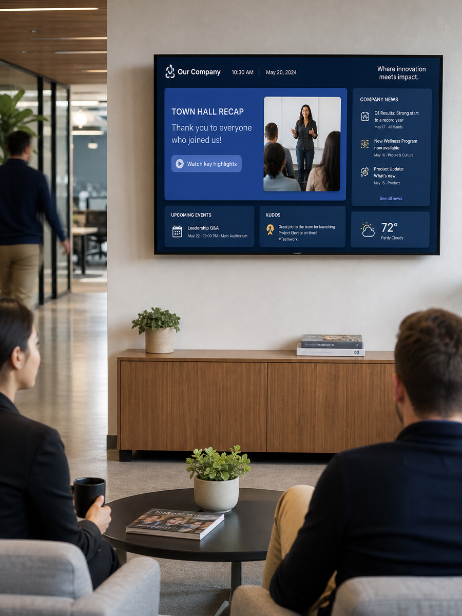 Internal Comms digital signage example