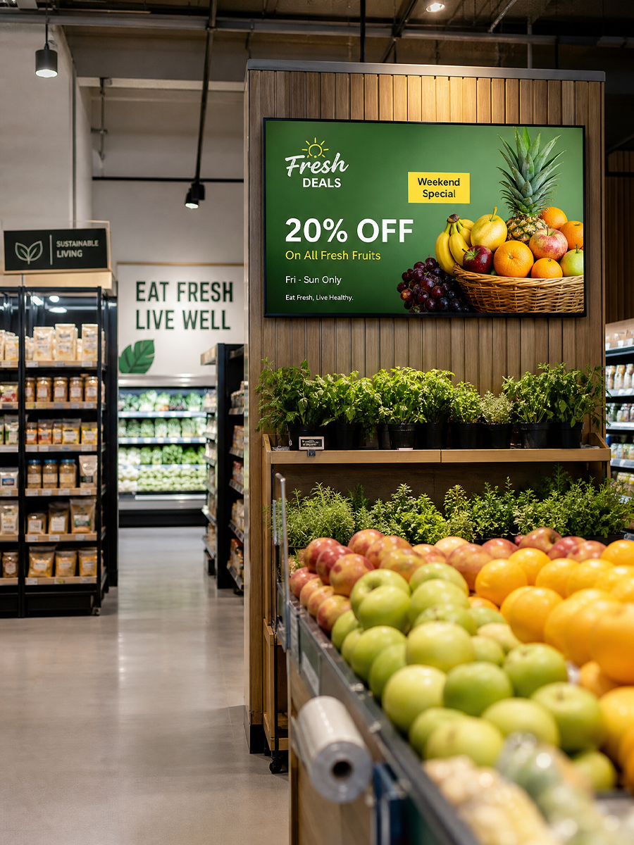 Retail & Grocery digital signage example
