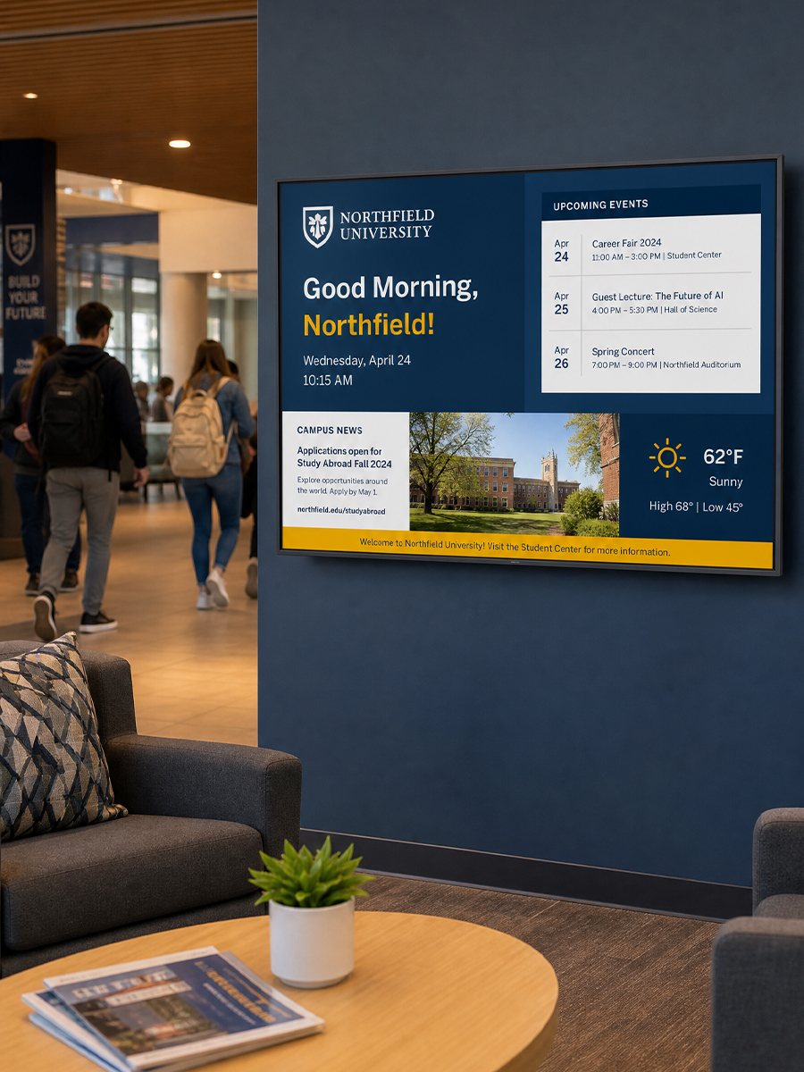 Education digital signage example
